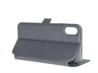 Тефтер странично отваряне  BOOK POCKET за IPhone X / 10 , Сив