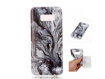 Силиконов гръб Marble за Samsung Galaxy S8 Plus 2017 G955, Сив
