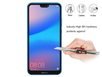 Стъклен протектор 5D Full Glue за Huawei P20 Lite , Черен