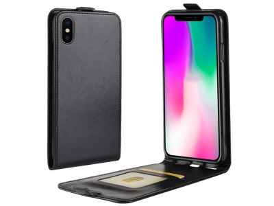 Калъф тефтер за iPhone XR (6.1), Черен