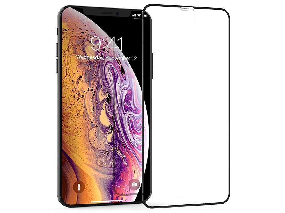 Стъклен протектор 5D Full Glue за Iphone XS Max / iPhone 11 Pro Max, Черен