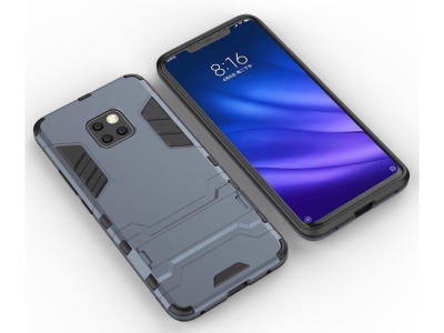 Удароустойчив гръб с Поставка за Huawei Mate 20 Pro, Тъмно син