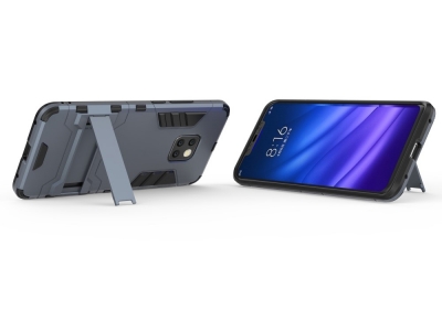 Удароустойчив гръб с Поставка за Huawei Mate 20 Pro, Тъмно син