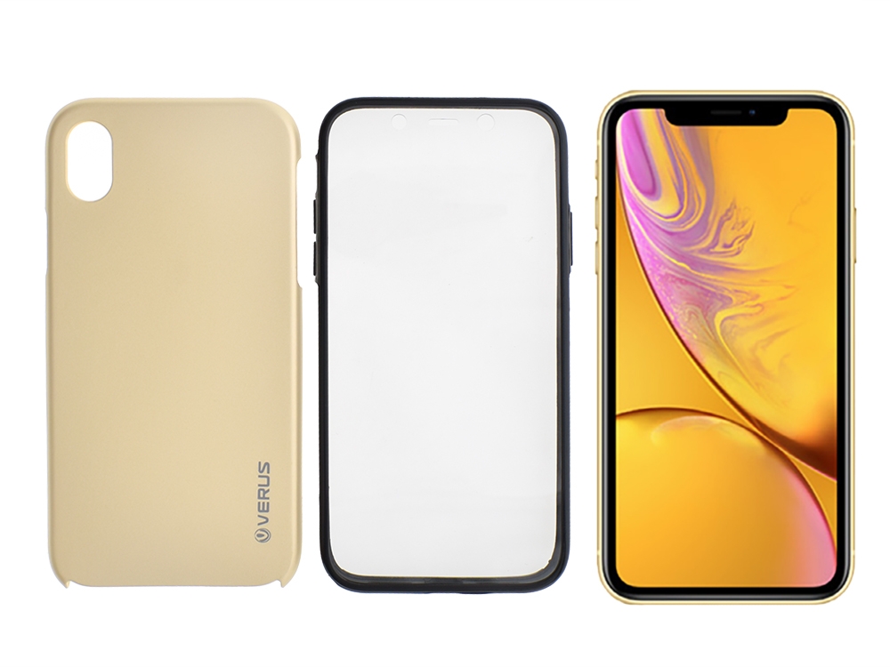 360 Градуса Калъф за iPhone XR (6.1), Златист