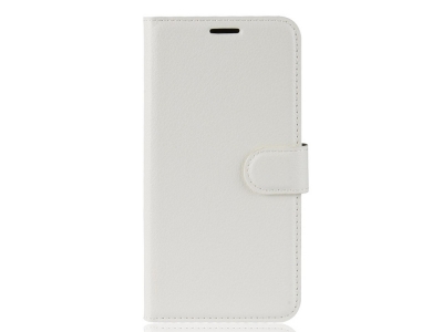 Калъф Тефтер Litchi за Xiaomi Mi 8 Lite, Бял