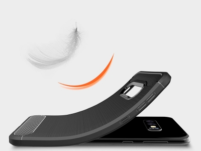 Силиконов Калъф Carbon за Samsung Galaxy S10e, Черен