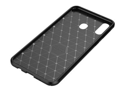 Силиконов гръб Carbon Fiber за Samsung Galaxy M20, Черен