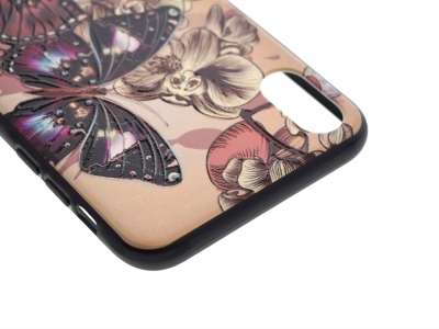 Пластмасов гръб Boter за iPhone XS Max (6.5), Пеперуди