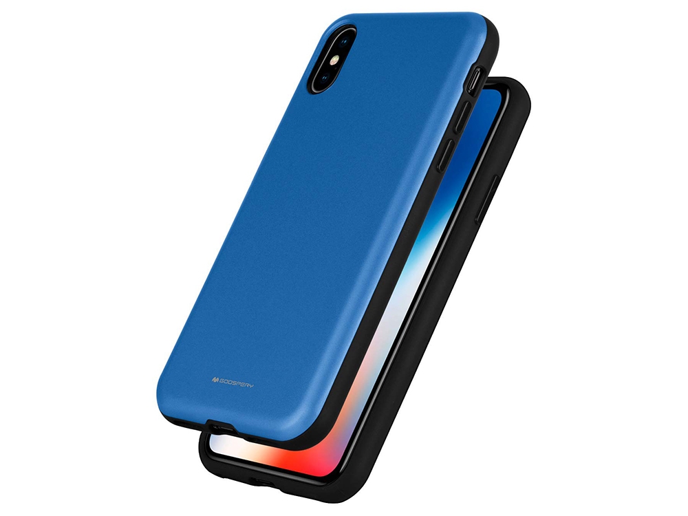 Удароустойчив Гръб Mercury SKINNY за iPhone XS Max, Син