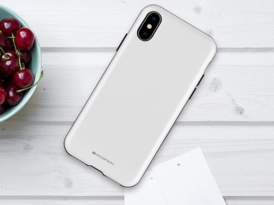 Удароустойчив Гръб Mercury SKINNY за iPhone XS Max, Сребрист