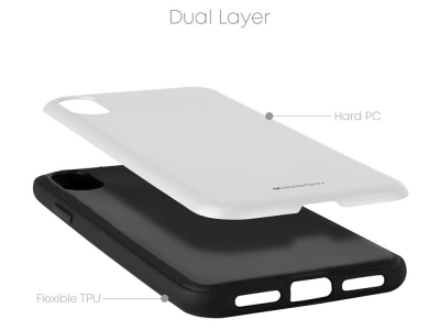 Удароустойчив Гръб Mercury SKINNY за iPhone XS Max, Сребрист