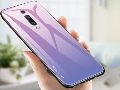 Стъклен Гръб Glass за Xiaomi Redmi K20 / Xiaomi K20 Pro / Xiaomi Mi 9T / Xiaomi Mi 9T Pro, Розов/ Лилав