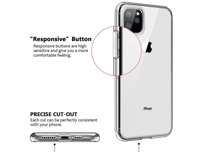 Силиконов калъф за iPhone 11 Pro, Прозрачен