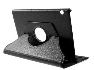 Калъф Тефтер Litchi Skin за Huawei MediaPad T5 10, Черен