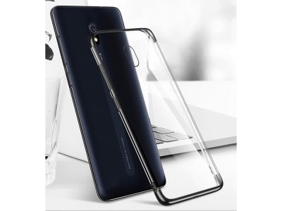 Силиконов калъф с лайстна CLEAR за Xiaomi Redmi 8A, Черен