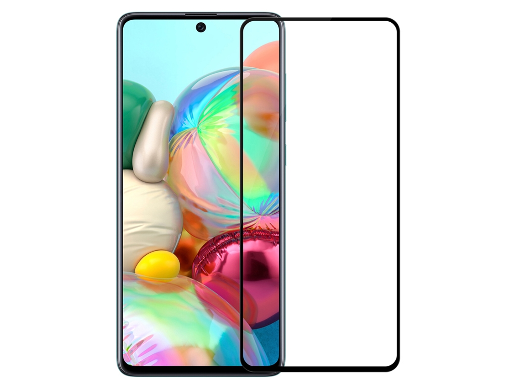 Стъклен Протектор 5D Full Glue за Samsung Galaxy A71 (2019), Черен