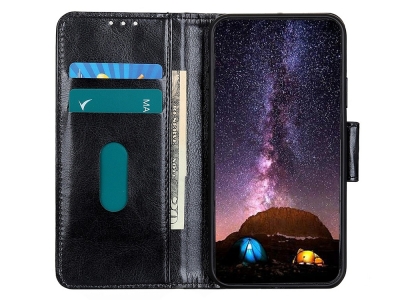 Калъф тефтер Crazy Horse за Samsung Galaxy S10 Lite / Galaxy A91, Черен