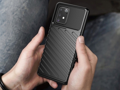 Силиконов калъф Thunder за Samsung Galaxy S10 Lite / A91, Черен