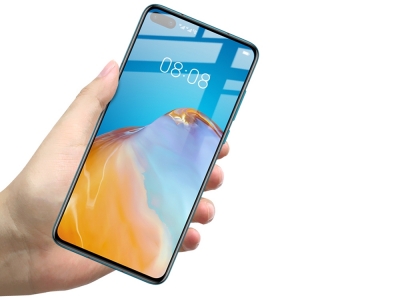 Стъклен Протектор Full Glue 5D за Huawei P40 Pro, Черен