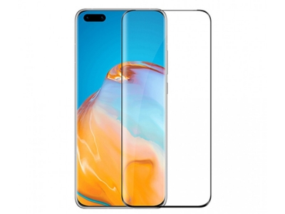Стъклен Протектор Full Glue 5D за Huawei P40 Pro, Черен