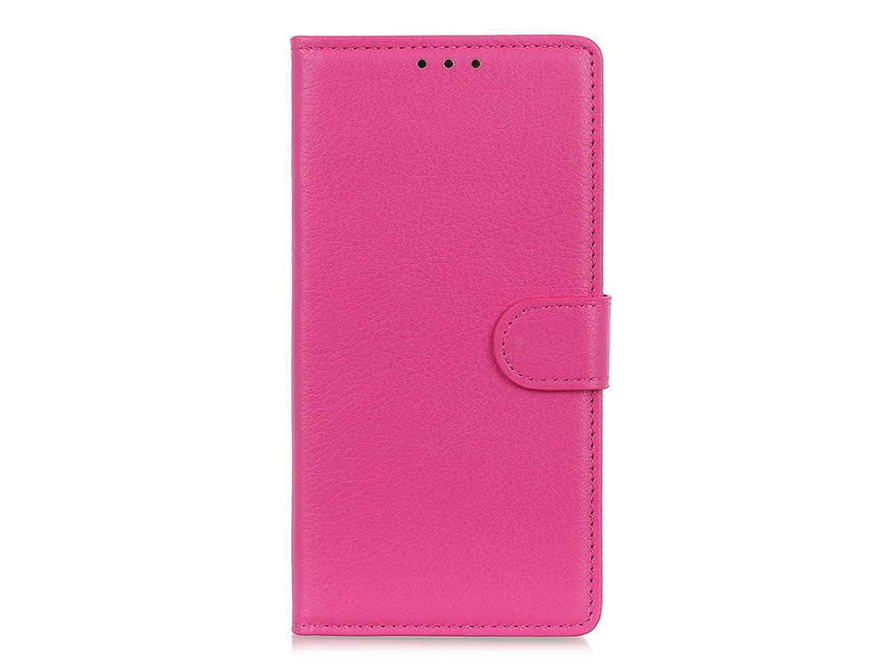 Калъф Тефтер Litchi Texture за Alcatel 1S 2020, Розов