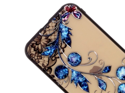 Удароустойчив гръб Lace Flower за Iphone 11 Pro, Сини Пеперуди 