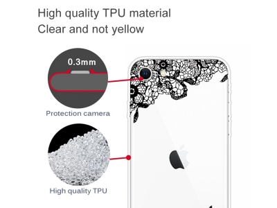 Силиконов Гръб за iPhone 7 / iPhone 8 / iPhone SE (2020), Орнаментни цветя