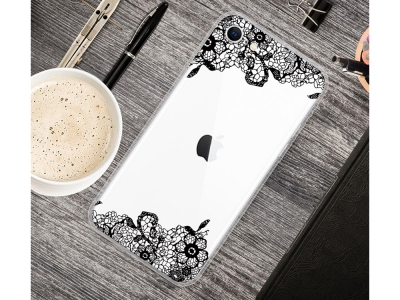 Силиконов Гръб за iPhone 7 / iPhone 8 / iPhone SE (2020), Орнаментни цветя