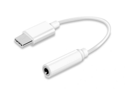 Преходник на Apple MU7E2ZM A с Jack 3.5 mm към Type C, Бял
