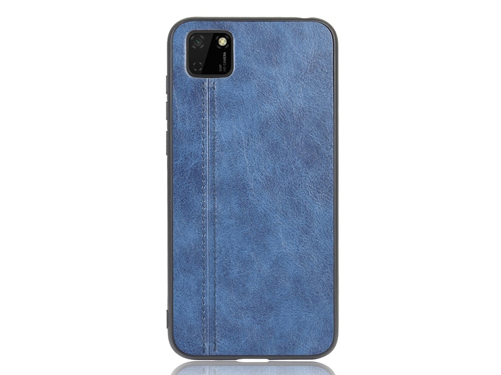 Удароустойчив гръб Leather Coated за Huawei Y5p/Honor 9S, Син