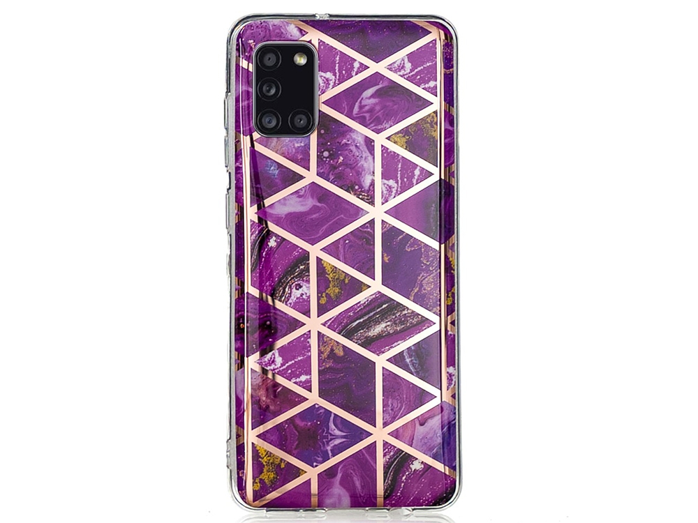 Силиконов Гръб Marble Skin за Samsung Galaxy A31, Розов
