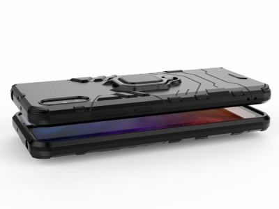 Удароустойчив калъф Ring Holder за Xiaomi Redmi 9A, Черен