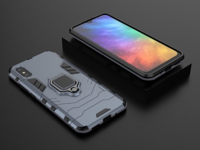 Удароустойчив калъф Ring Holder за Xiaomi Redmi 9A, Син
