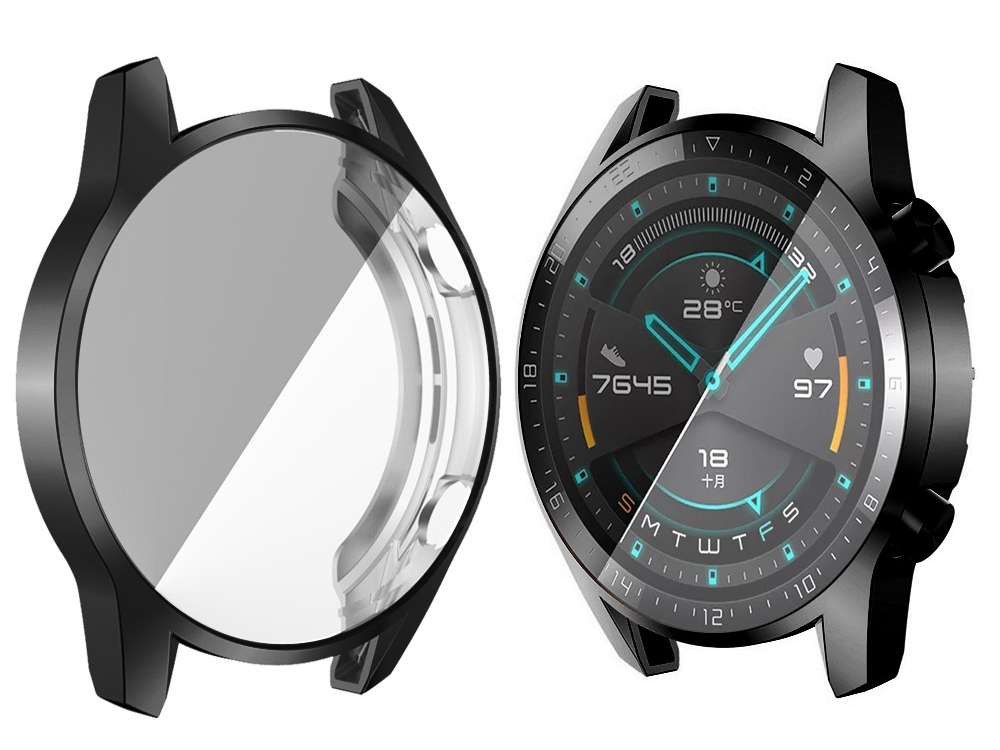 Силиконов Протектор за  смарт часовник Huawei Watch GT 2 46mm, Черен