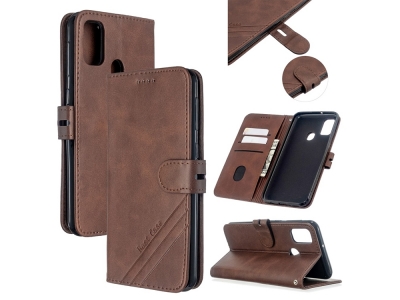 Калъф Тефтер Shell Wallet за Samsung Galaxy M21 / M30s, Кафе