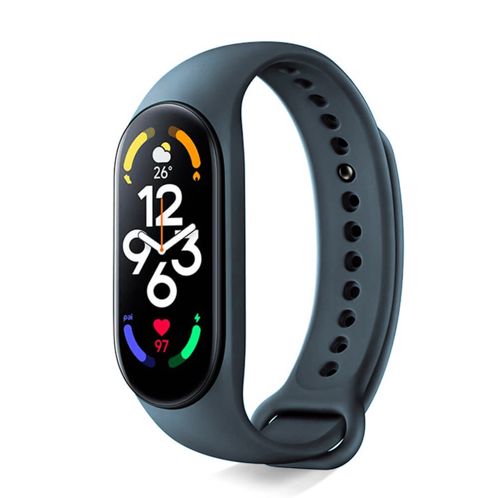 Силиконова каишка за Xiaomi Mi Band 5, Син