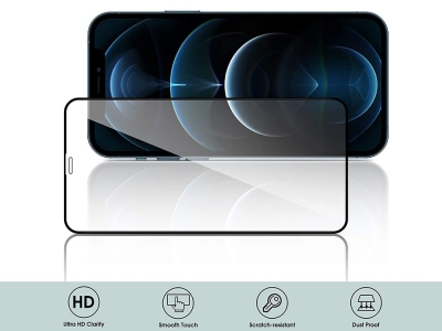 Стъклен Протектор 5D Full Glue за iPhone 12 Pro Max, Черен
