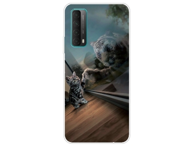 Силиконов калъф за Huawei P smart 2021 / Huawei Y7a, Коте и Тигър