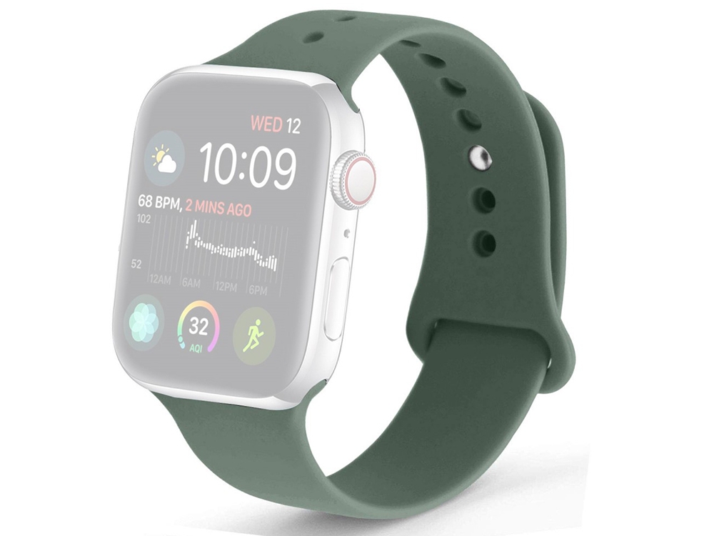 Силиконова каишка за Apple Watch Series 1/2/3 42mm / Series 4/5/6/SE 44mm , Зелен