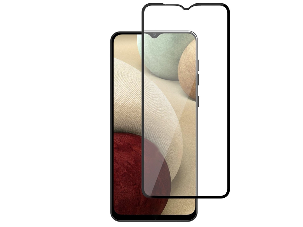 Стъклен Протектор Full Glue 5D за Samsung Galaxy A12, Черен