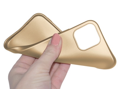 Силиконов калъф Level за iPhone 12 / 12 Pro, Златист