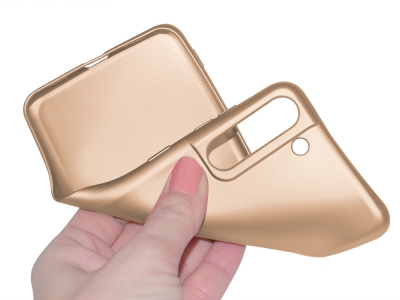 Силиконов калъф Level за Samsung Galaxy S21 Plus, Златист