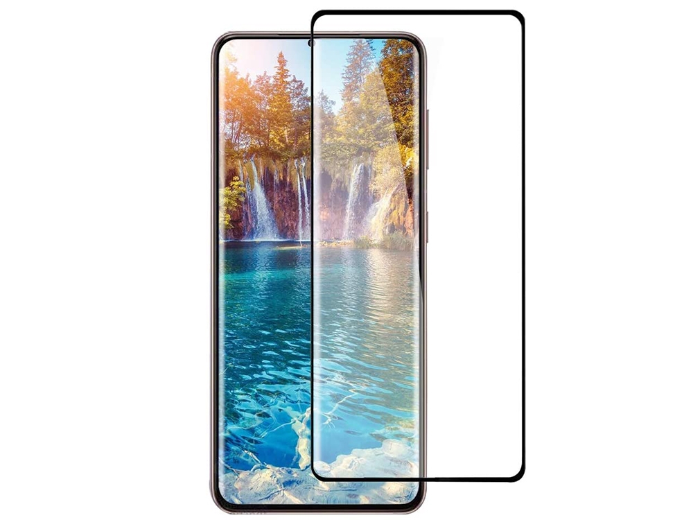 Стъклен Протектор Full Glue 5D за Samsung Galaxy S21 PLUS, Черен