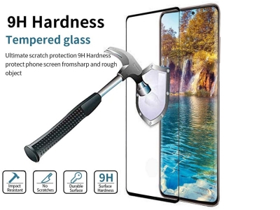 Стъклен Протектор Full Glue 5D за Samsung Galaxy S21 PLUS, Черен