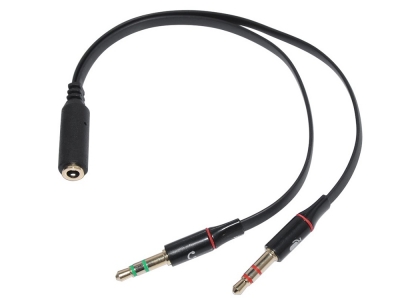 Преходник Adaptor 3.5mm 4pin F / 2 x 3.5mm M - CBL - SP40