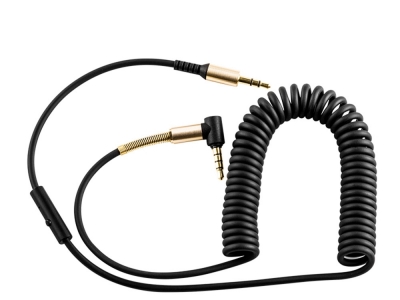 HOCO Аудио кабел AUX UPA02 3.5mm с микрофон 2M , Черен