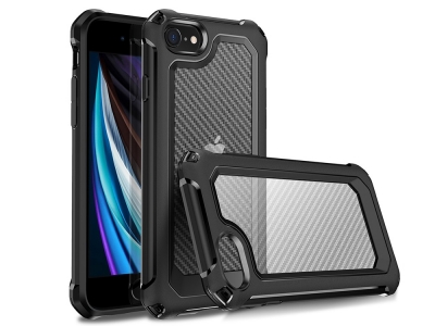 Удароустойчив калъф Carbon Hybrid за  iPhone 7/8/SE, Черен