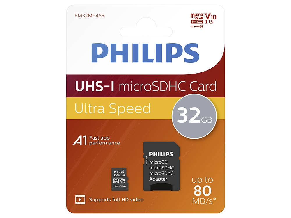 Карта памет Philips 32Gb microSDHC Class 10