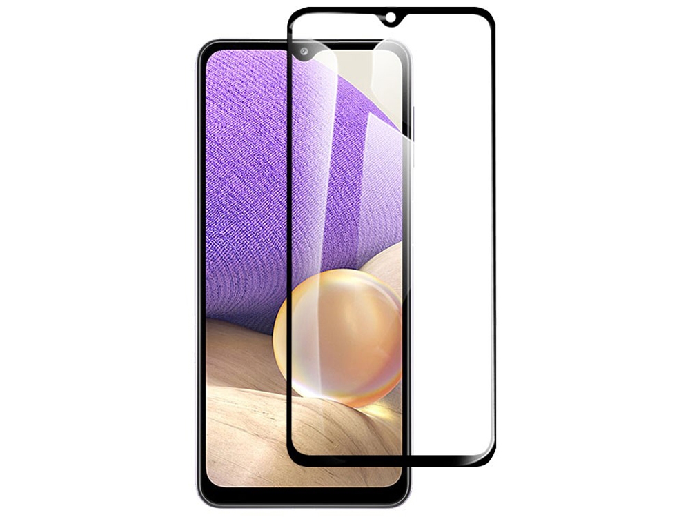 Стъклен Протектор 5D Full Glue за Samsung Galaxy A32 4G, Черен