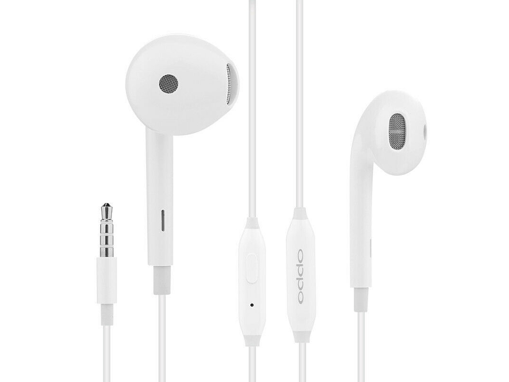 Слушалки с микрофон OPPO MH135 bulk, Бял